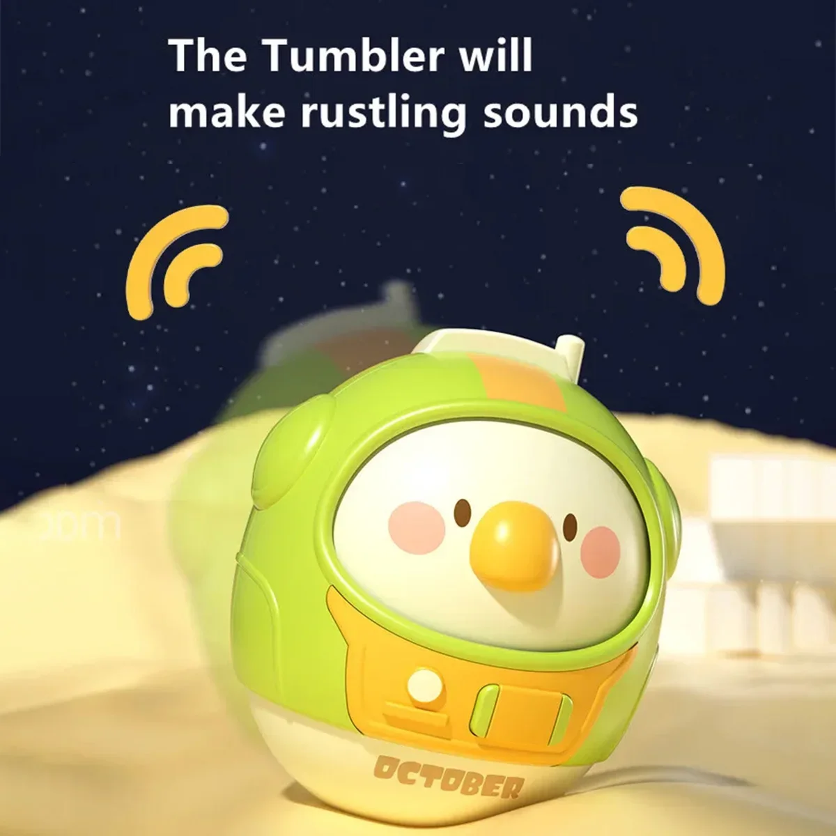 Baby Ringing Tumbler Rolling Toy Cartoon Animal Cute Shape Doll Swinging Toy Newborn Gift Roly-poly Toy 360° Shake Wobbler Doll