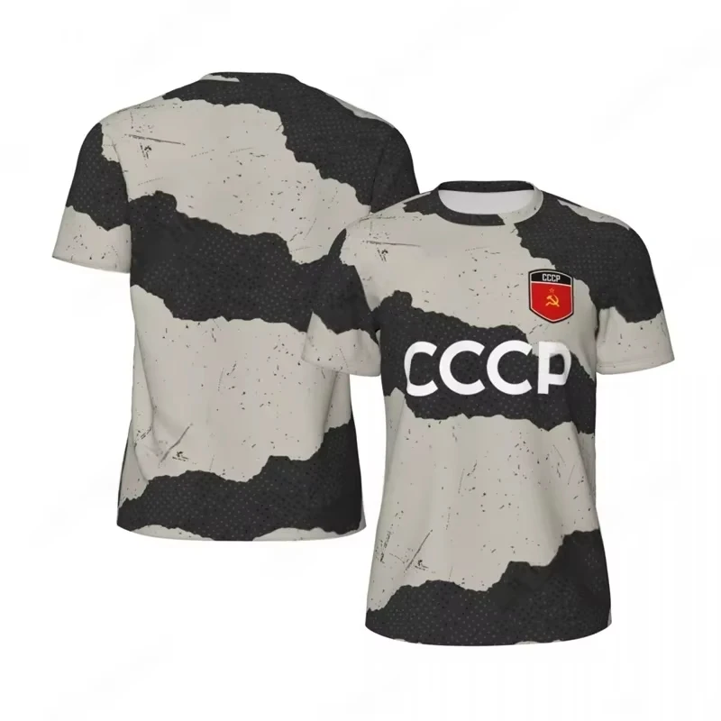 Camisa De Futebol Masculina Com Estampa Do CCCP, Respirável E De Secagem Rápida, Ideal Para O Verão