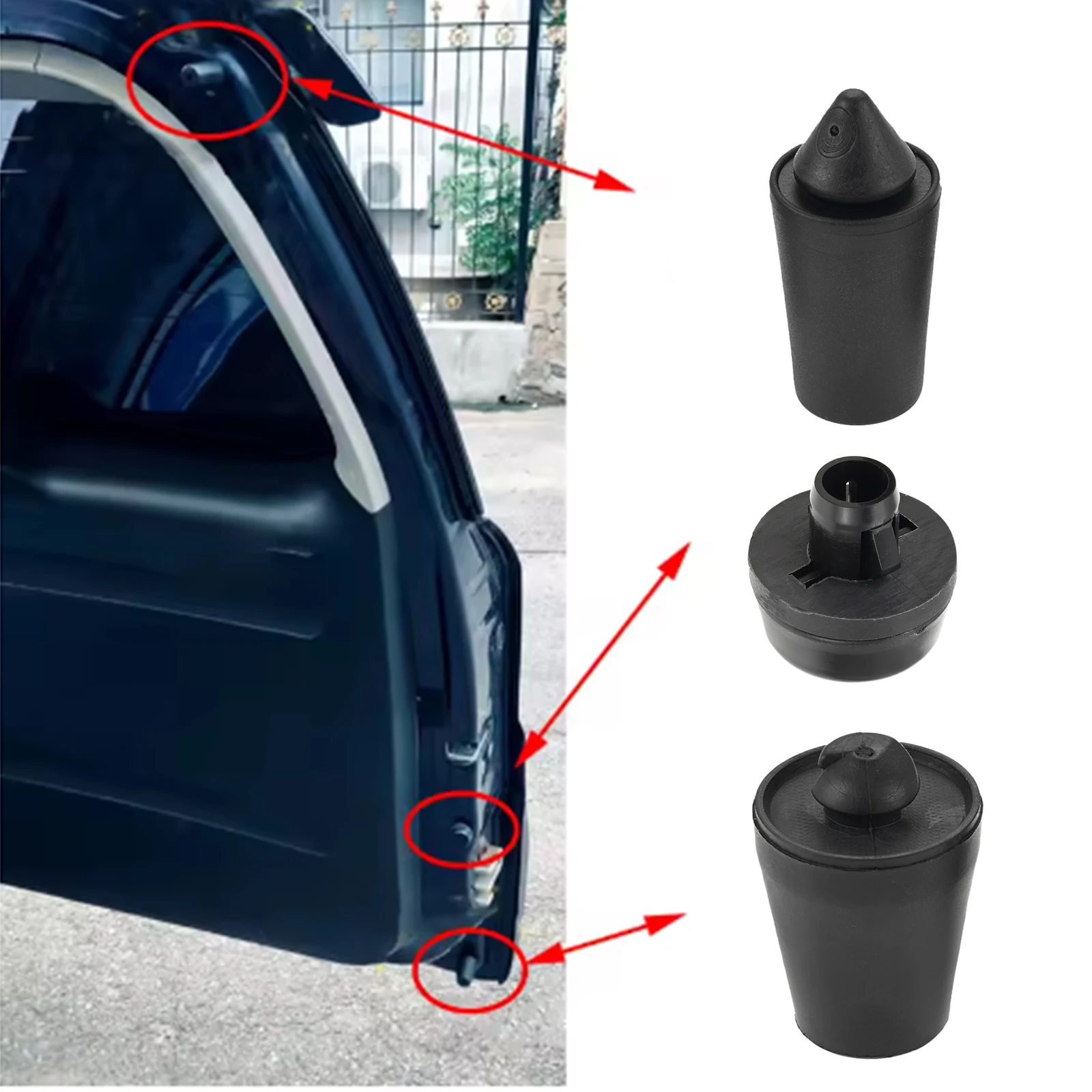 3pcs/set Car Tailgate Rubber Buffer 90541-09108,67282-0R020,67293-0R020 for Toyota for RAV4 2009-2012 Rear Damping Stopper Block