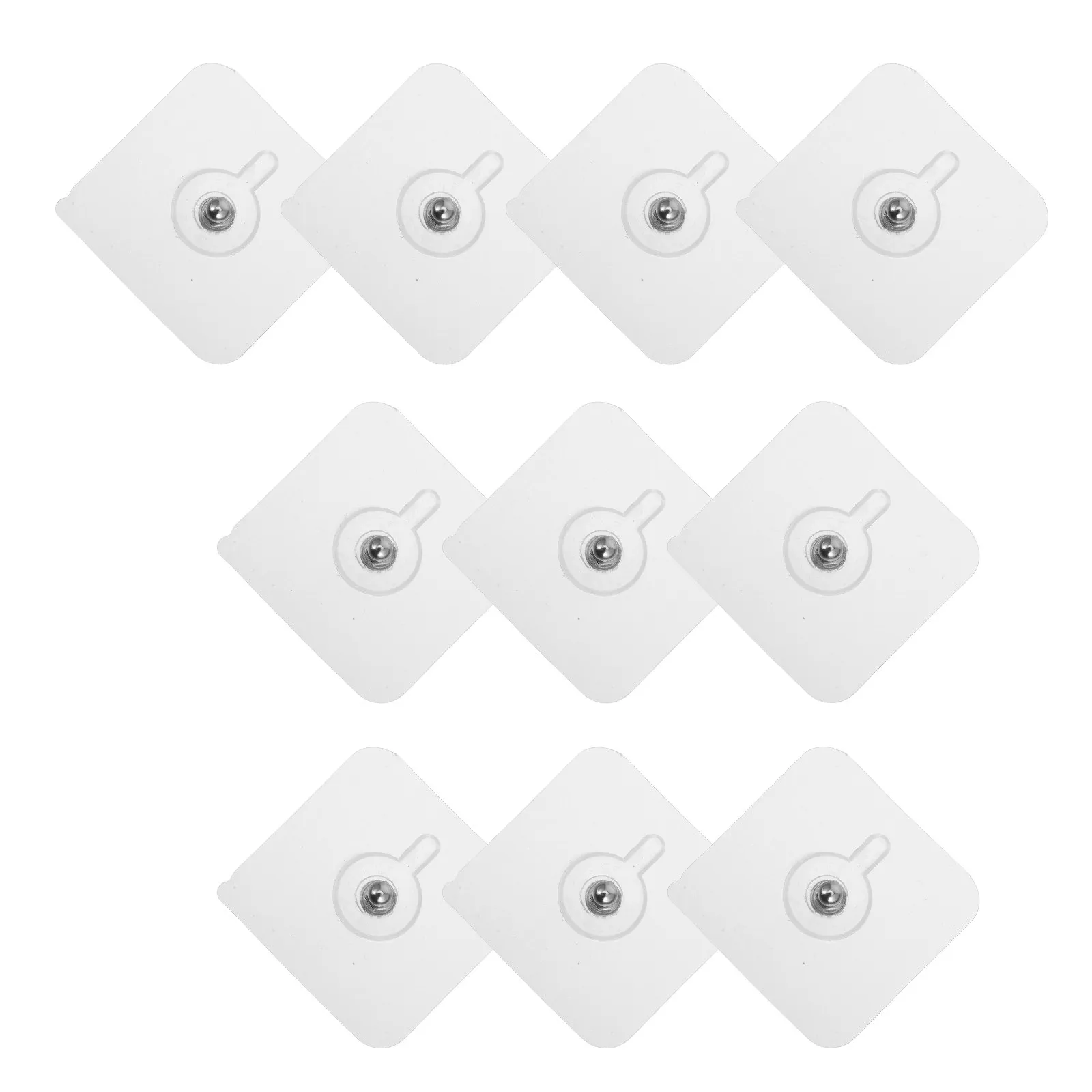 10Pcs Heavy Duty Clear Adhesive Picture Hangers Sticky Wall Hooks for Bathroom Kitchen Outdoor Use Removable Garland Hanger