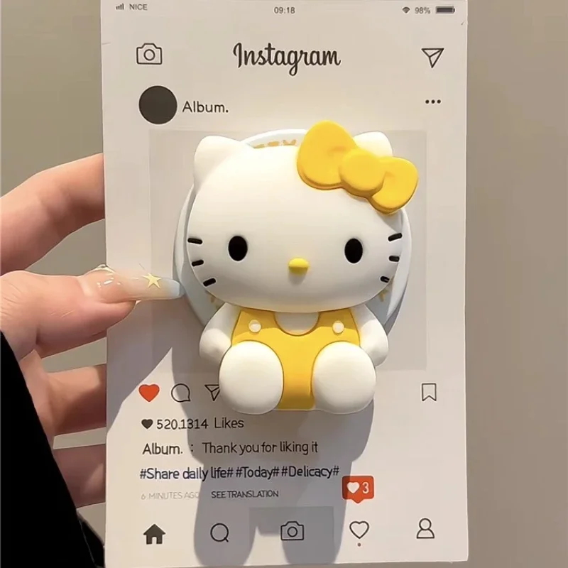 

Милый Sanrio Hello Kitty для Magsafe, магнитный чехол для телефона Griptok Grip Tok, подставка для iPhone, складной чехол для беспроводной зарядки, держатель