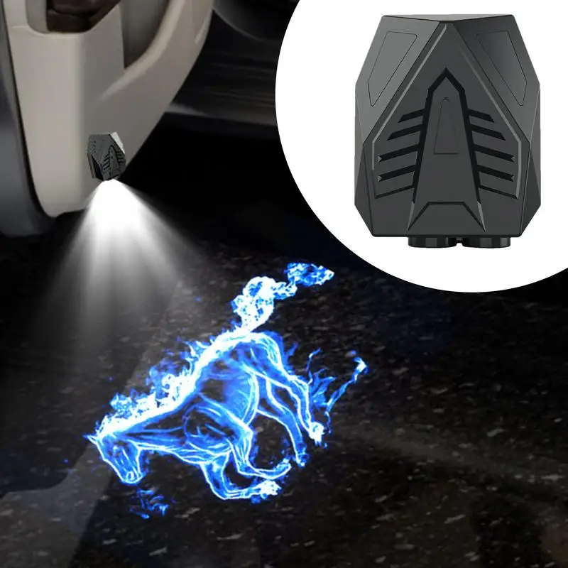 Car Door Lights Logo Projector Animated Dynamic Car Door Step Courtesy Welcome Lights Wireless Car LED Ghost Shadow Light