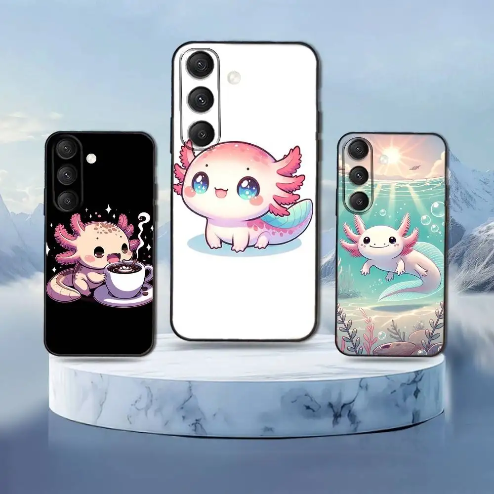 

Cute Axolotl Phone Case For Samsung Galaxy S25,S24,S21,S22,S23,S30,Ultra,S20,Plus,Fe,Lite,Note,10,9,5G Black Cover