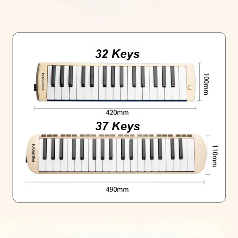 Melodica 37 Keys Keyboard Children Professional Piano Mouth Organ Melody Keyboard Harmonica Beginner Portable Music Instruments