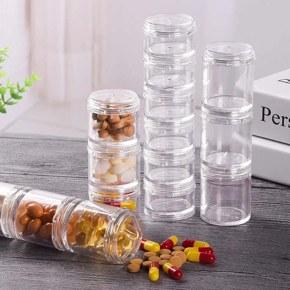 Waterproof Storage Container Weekly Tablets Pill Organizer Pill Dispenser Travel Pill Case 7 Days Pill Box