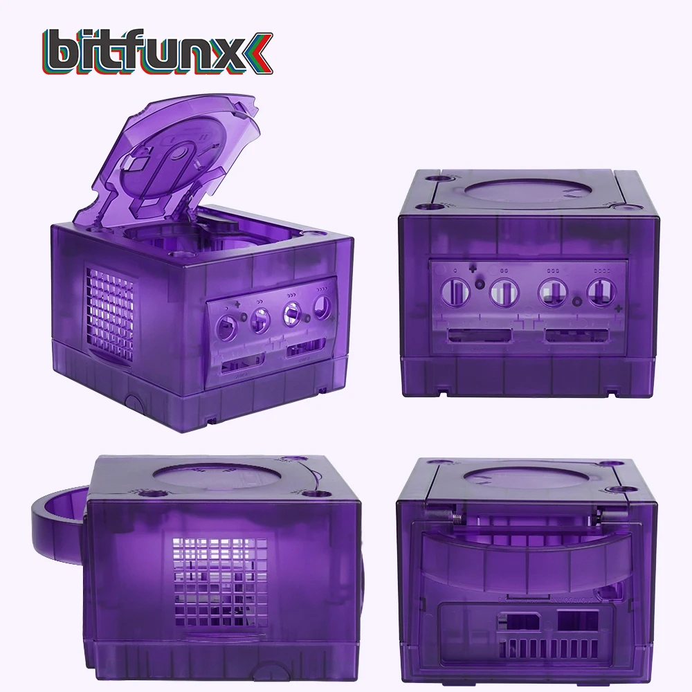 Bitfunx Gamecube NGC Replacement Shell Transparent Case for Gamecube NGC GC Game Console