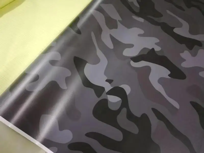 Jumbo Elite Black Arctic Grey Red Snow Camouflage Vinyl Wrap Rolls Dazzle Camo Car Body Film For Car Wrapping