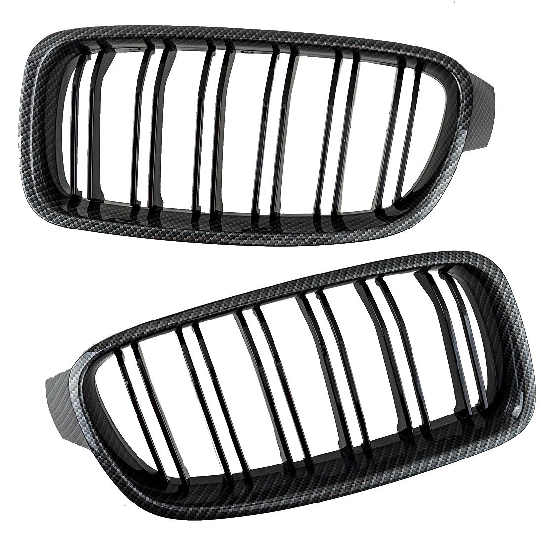 

1 пара решеток для переднего капота из углеродного волокна, подходит для BMW 3 F30 F31 2012-2018