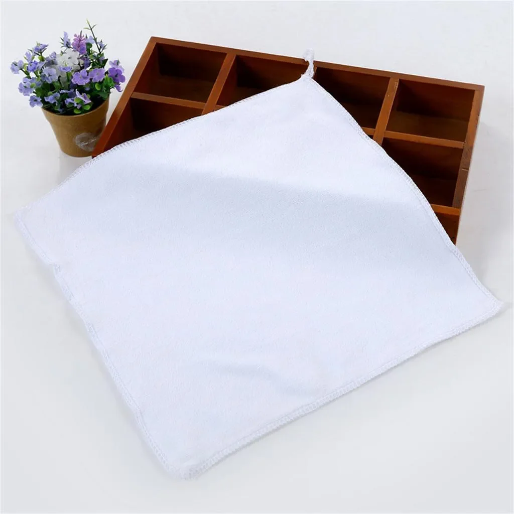 10pc White Soft Microfiber Fabric Face Towel Hotel Bath Towel Wash Cloths Hand Towels Portable Multifunctional Cleaning Towel