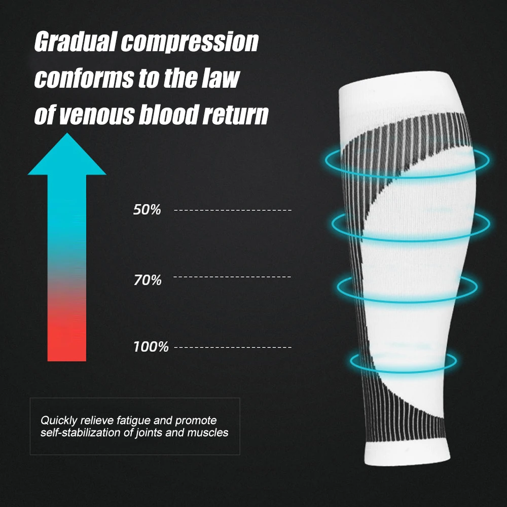 1 para rękawów uciskowych na łydki 20-30 mmHg, pomaga szyny goleniowe rękawy ochronne, rękawy na nogi do biegania, skarpetki uciskowe bez stóp