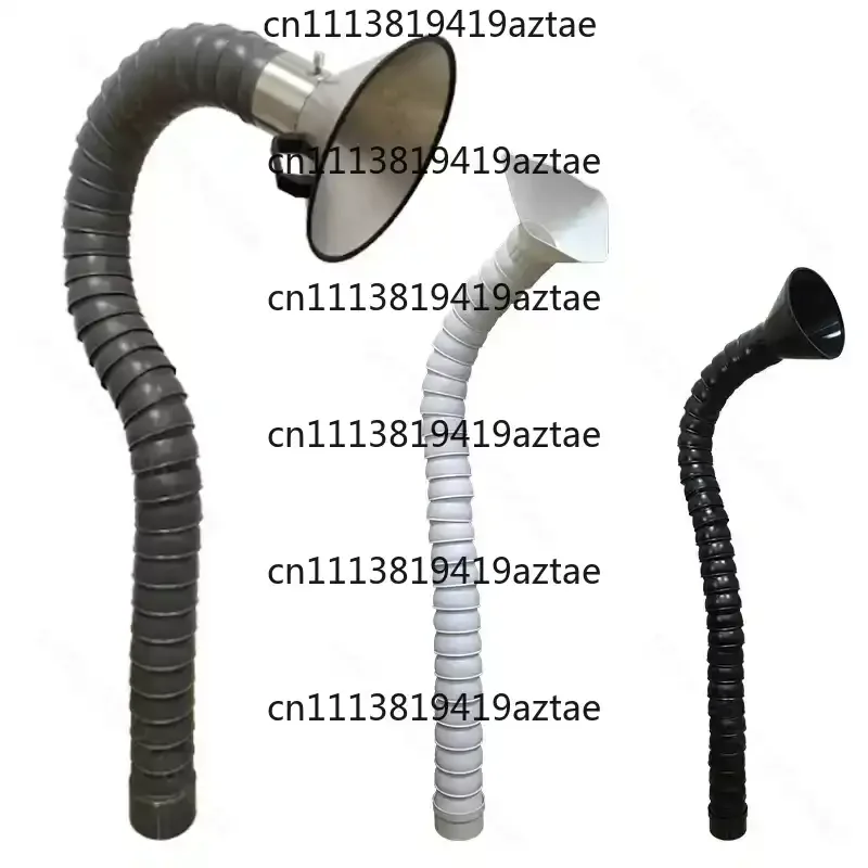 50/75mm Bamboo Suction Arm Fume Extraction Tube with Hood, Smoke Exhaust Duct Vent Pipe