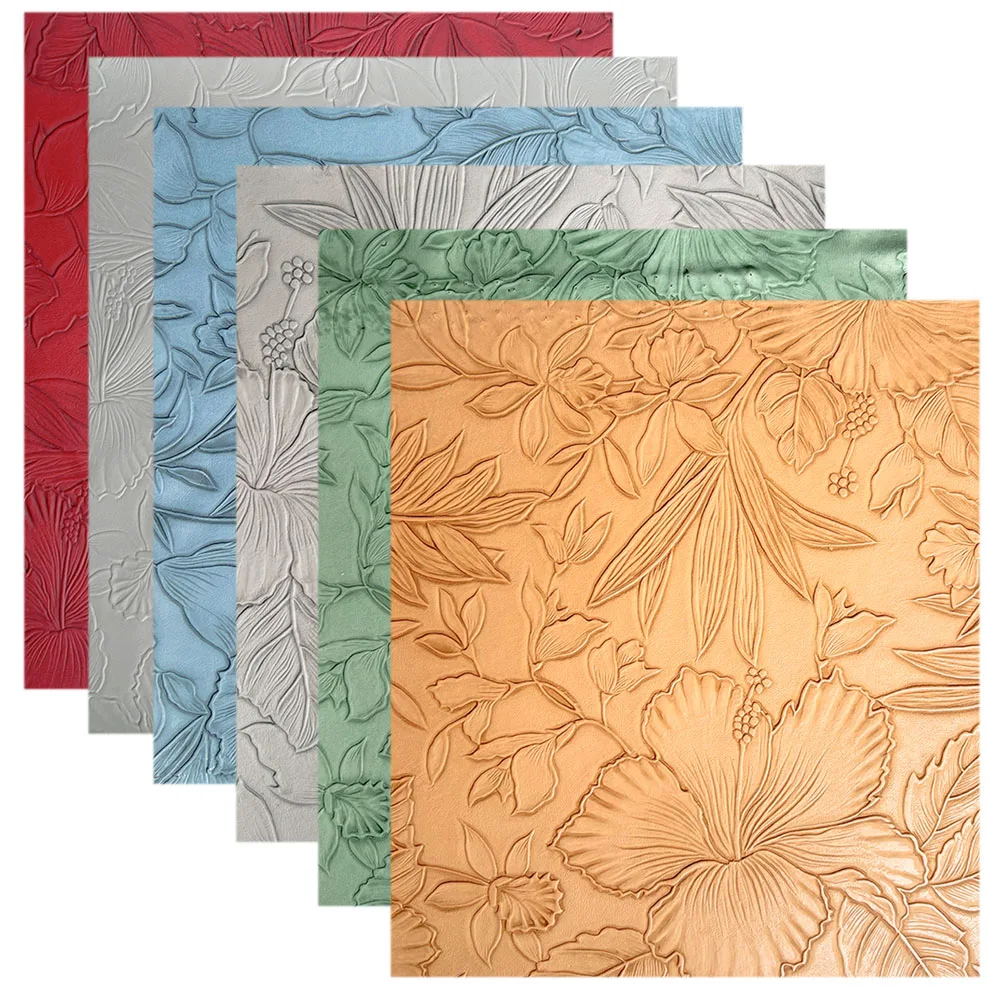 3D Flower Design Embossed Textured Faux Leather 20x30cm/20x135cm Craft Vinyl Fabric for Sewing Hair Bow Jewelry Wallet Making