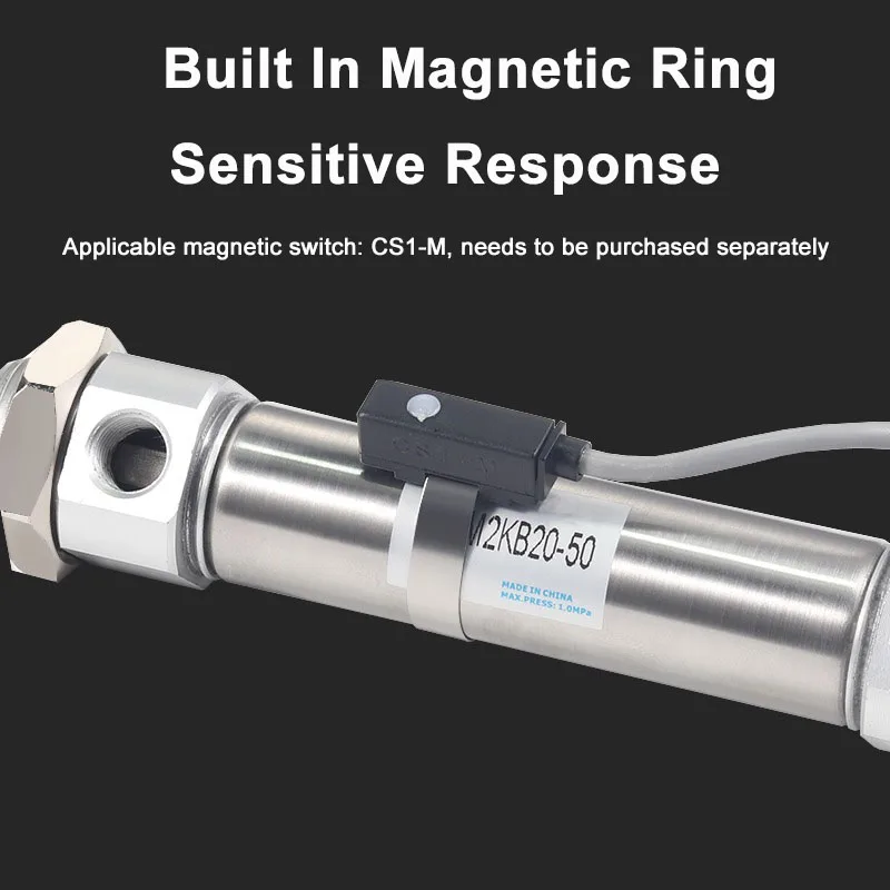 اسطوانة هوائية CDM2KB اسطوانة صغيرة سداسية مضادة للدوران 20-40*50-300 مللي متر مادة من الستانلس ستيل ليس من السهل الصدأ #4