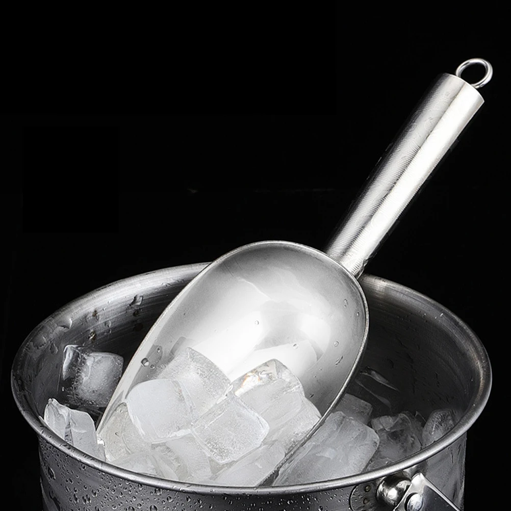 

1 set 1 Set Stainless Steel Scoop Tongs For Ice Cube Rice Flour Grain Storage Kitchen Utility Scoop Ice Shovel Clip Tool