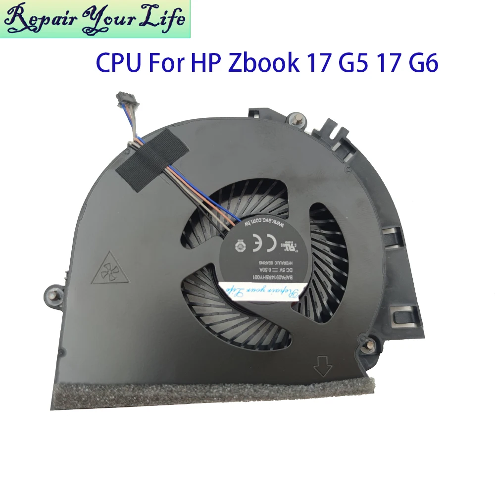 Notebook Cooler CPU Fan For HP ZBook 17 G5 G6 17G6 L31242-001 BAPA0914R5HY001 Processor Cooling Radiator Fan NS85C00-17G16 17G17