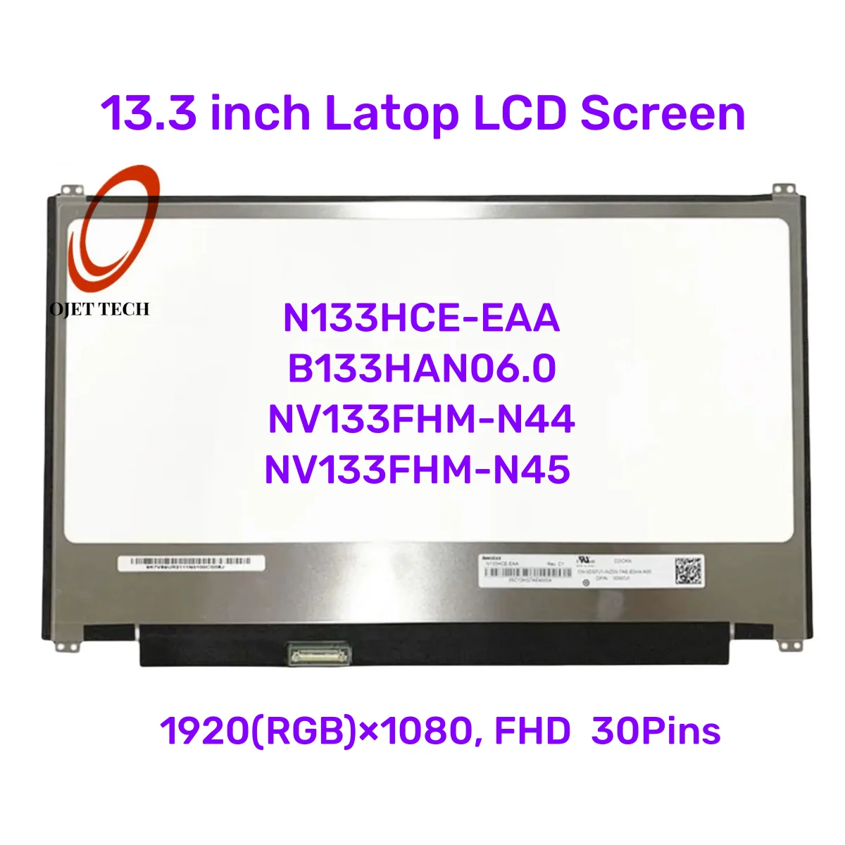 

13.3" LCD Display Panel N133HCE-EAA Fit B133HAN06.0 NV133FHM-N44 NV133FHM-N45 EDP 30Pin IPS FHD Laptop Matrix Screen