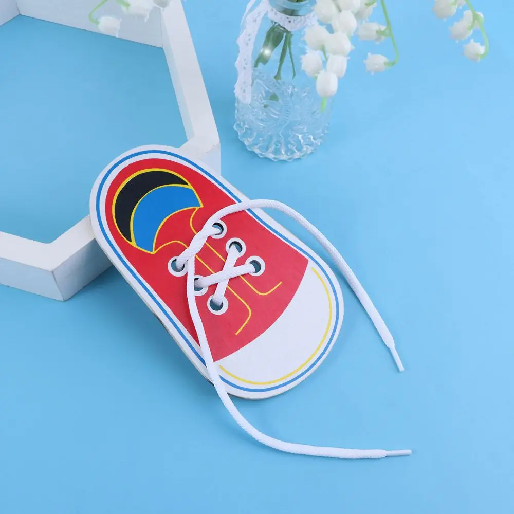 Educational Toys Training Shoelaces Montessori Shoes Puzzles Teaching Lacing Shoes Practice Board Model Tie Shoelaces Games