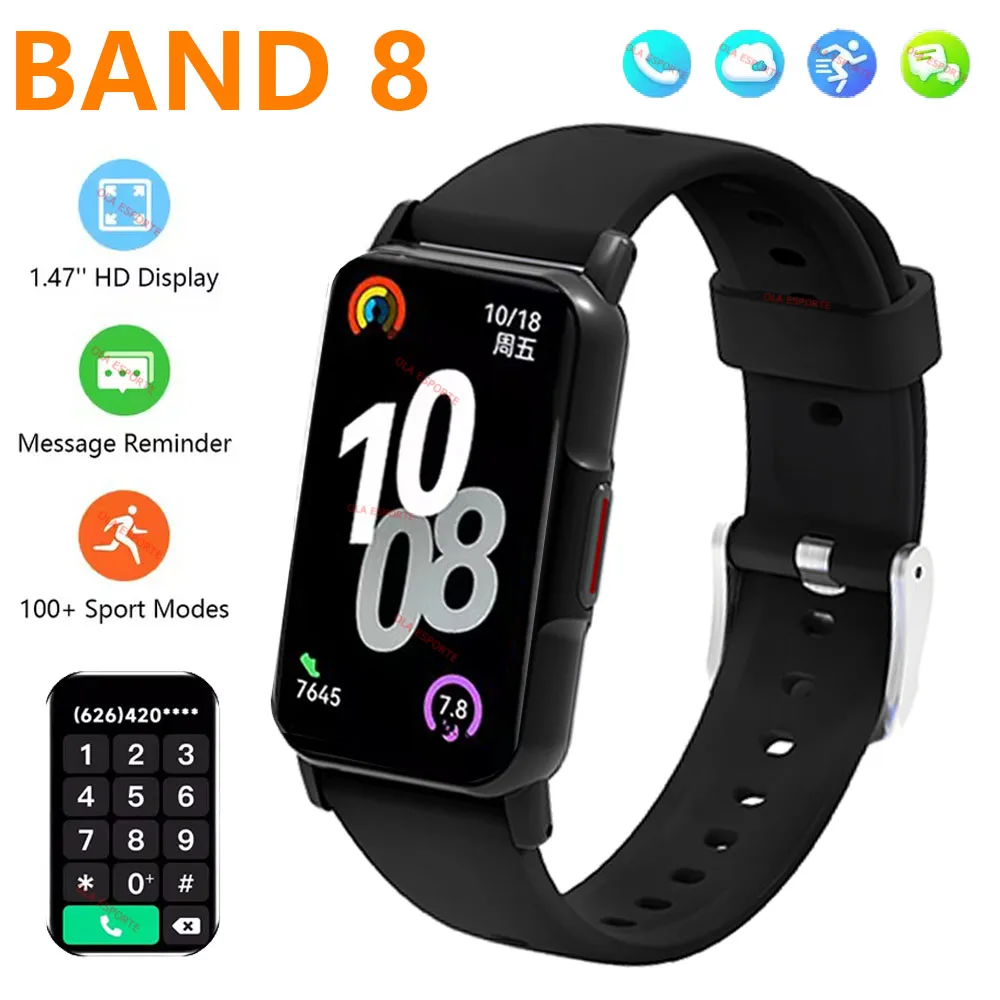 2025 NEW Smart Band 8 Smartwatch Original Compatible with IOS & Android,Sleep Tracker,Call Reminder GPS Sport Fitness Smartwatch