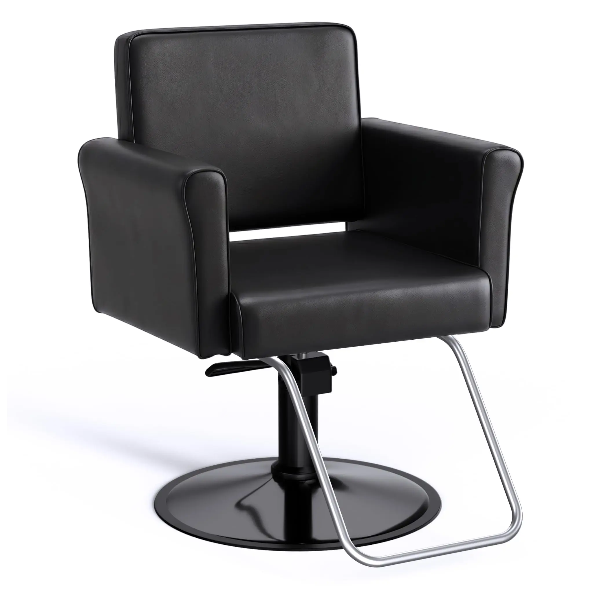 Professional Salon Chair for Hair Stylist, 360° Swivel Hydraulic Barber Chair with Heavy Duty Pump, Height Adjustable