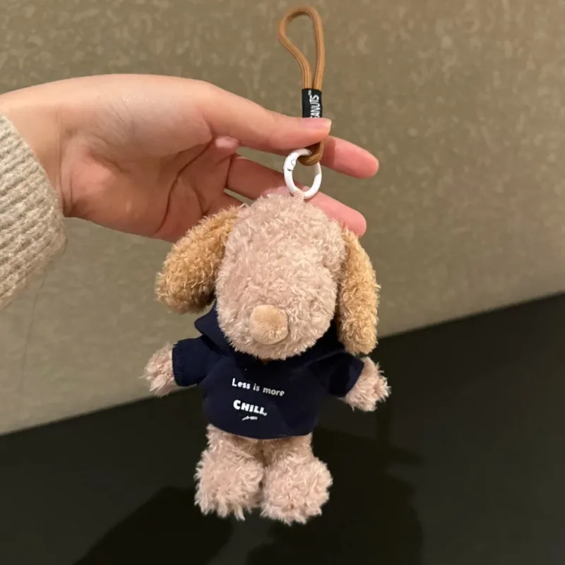 2026 New Snoopy Kawaii Plush Doll Keychain Cartoon Creative Bag Pendant Car Key Accessories Children's Festival Gift