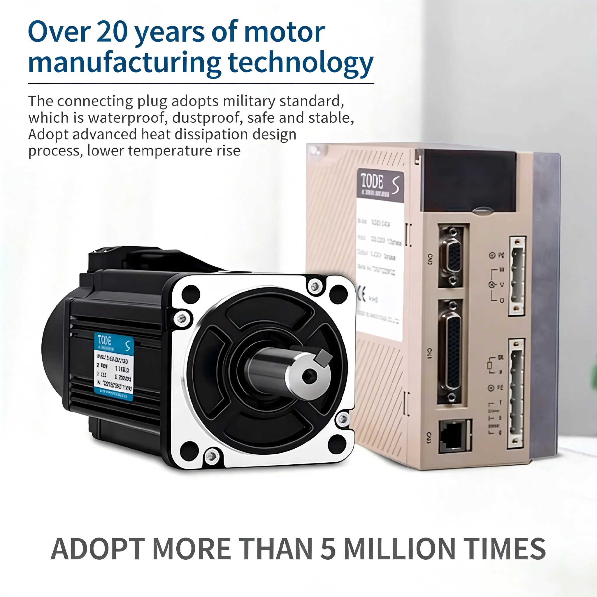 Single-Phase 400W Servo Motor Kit 60/80/130 PM Synchronous Motor All-in-One No Brake Horizontal Use