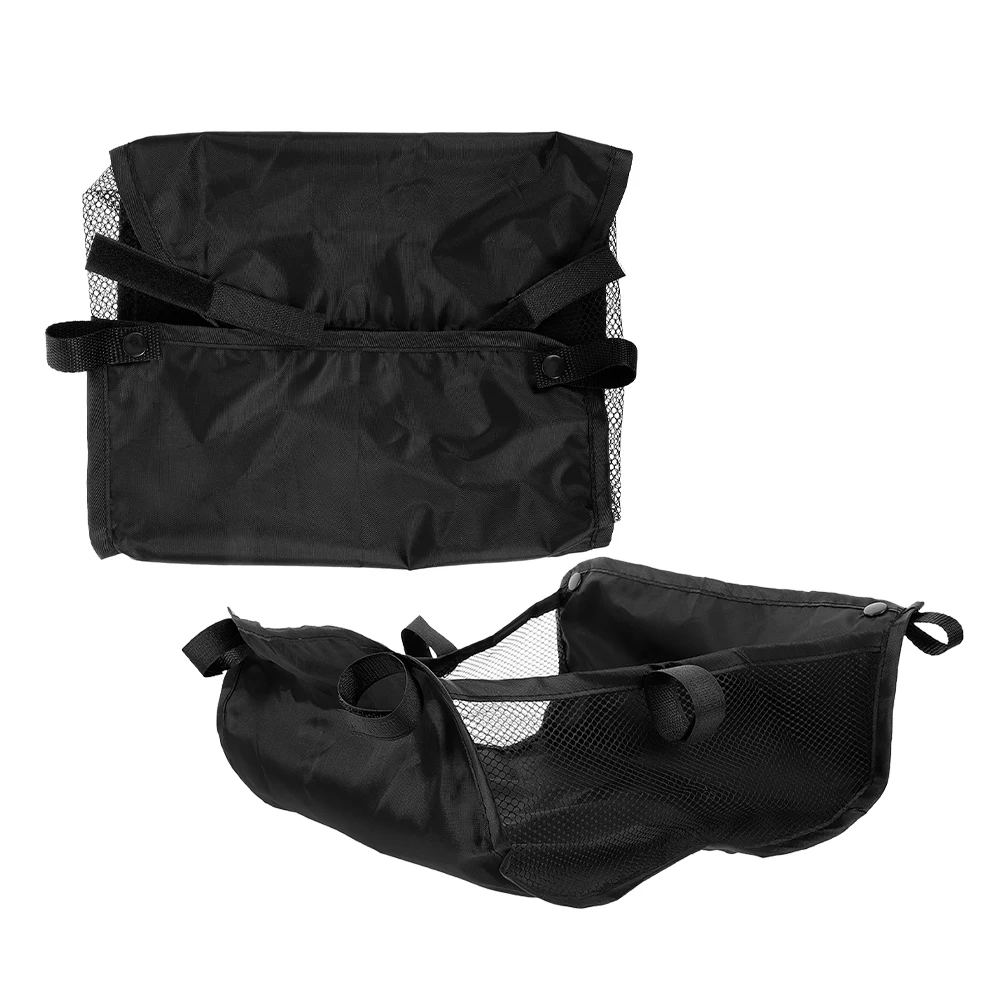 

2pcs Universal Stroller Storage Basket Large Capacity Organizer Bag Multifunctional Hanging Mesh Cargo Net For Buggy