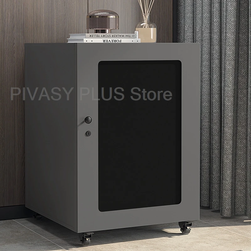 10/15U Audio Rack Steel Mesh Sound System Cabinet 53/75cm Height Amplifier Bracket x Locking Wheels For Home Theater Studio Rack