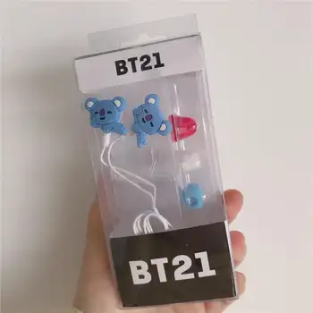 Słuchawki douszne BT21 COOKY SHOOKY z kreskówek anime, modne, nowe, urocze, douszne, do nauki, sportowe, rekreacyjne, prezent dla przyjaciół 6 best sales etui na airpody bt21 - №3