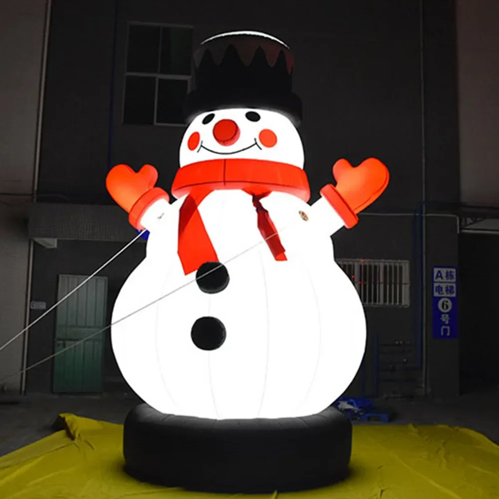 

Outside 6m20ft Inflatable Christmas Snowman Giant Blow Up Snowman Cartoon Outdoor Yard Christmas Decorations Ornament With Led