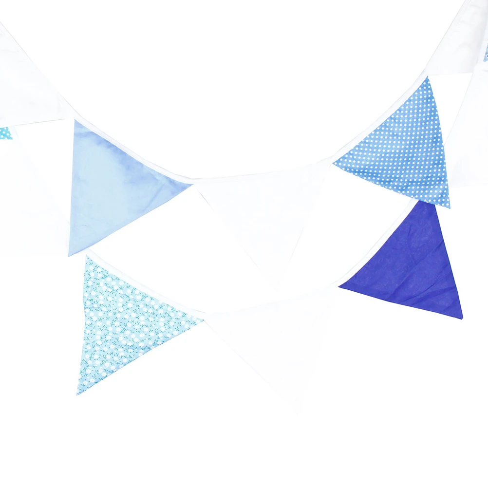 

Wedding Decorative Flag Decoration Triangle Bunting White Banner Style