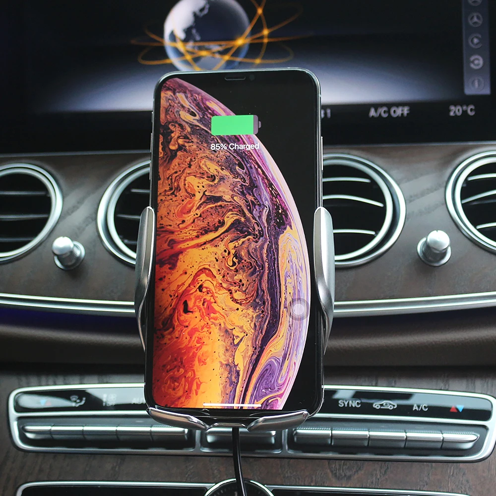 Infrared Qi 15W Wireless Charger For Mercedes-Benz E Class W213 2020 2019 Phone Holder GPS Stand For Benz E Class 2016 2017 2018