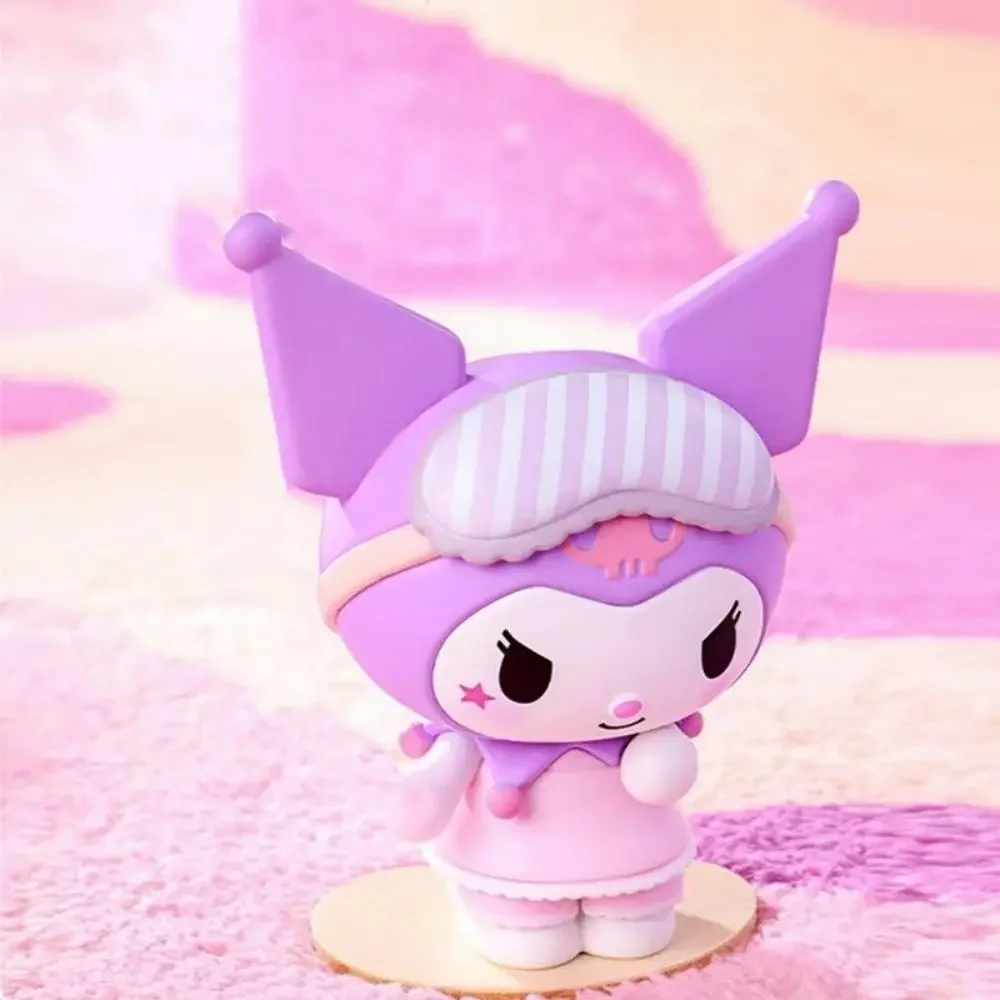 Sanrio figura ciega Kuromi My Melody figuras de juguete serie de pijamas colección, decoración del hogar para niños, regalo de Navidad