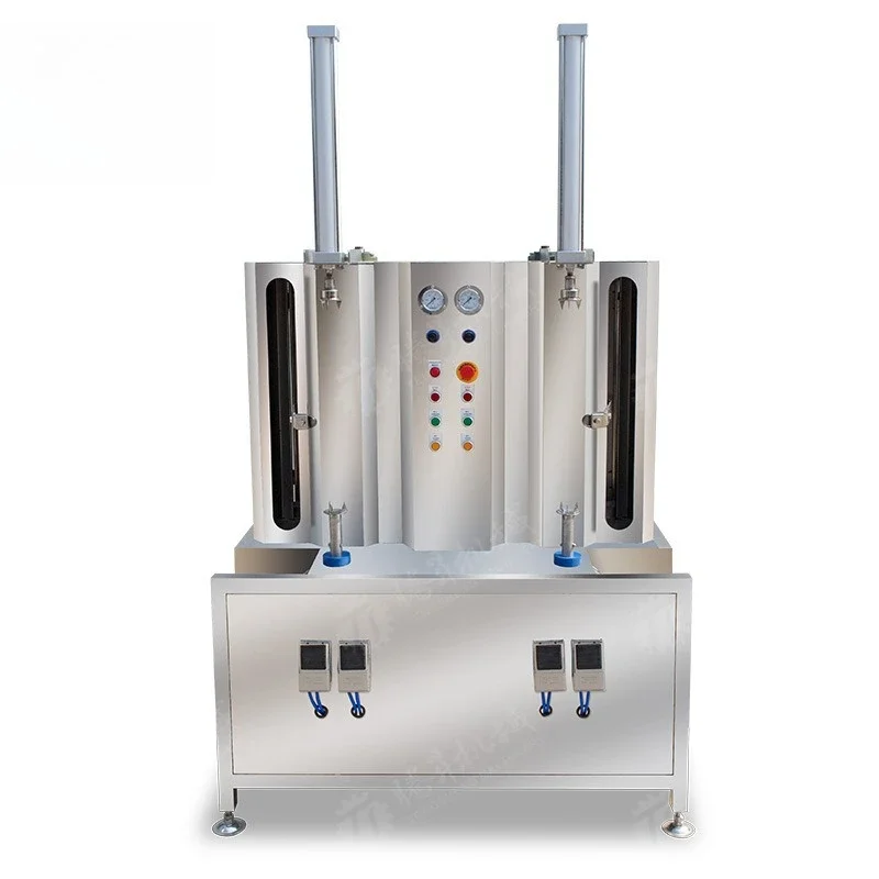 Automatic melon and fruit peeling machine, electric grapefruit honeydew pineapple double-head single-knife peeling machine