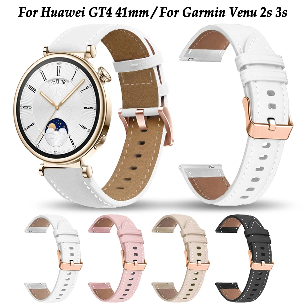 Pulseira de relógio inteligente 18mm para huawei gt4 gt 4, 41mm, pulseira para garmin venu 2s 3s