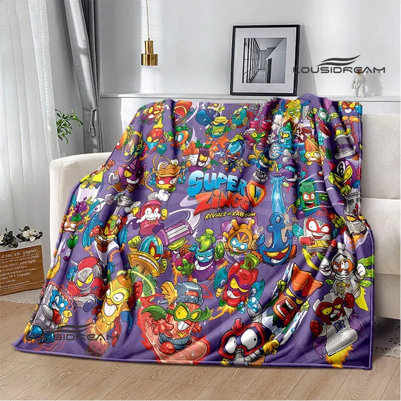 Cute cartoon Super Zings blankets picnic blanket Warm Flannel blankets Soft and comfortable blanket bed linings Birthday Gift