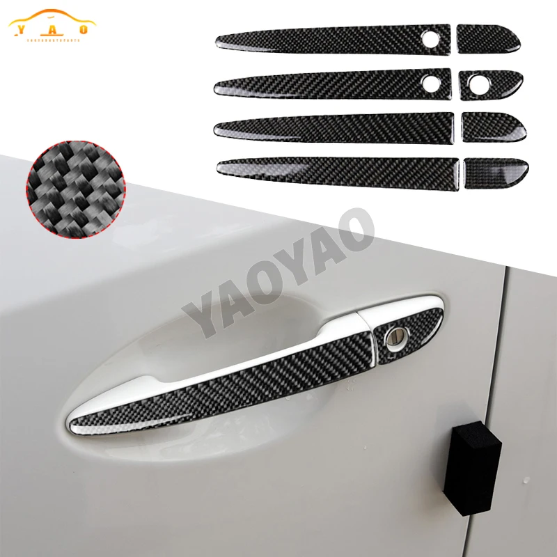 

Углеродное волокно для Mazda CX-5 CX5 2017 2018 4 шт. крышка дверной ручки автомобиля внешние аксессуары