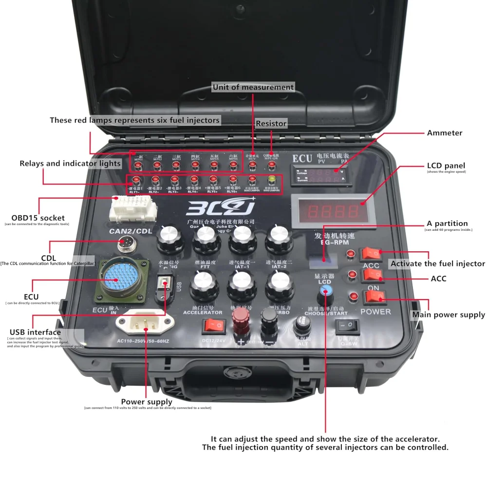 Hot Selling Engine ECU ECM test Bench Sensor signal Simulation Tool Suitable for C7 C9 Detection Excavator ECU view 4