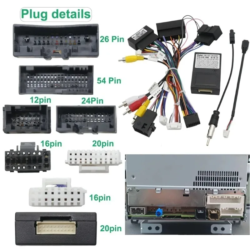 For Renault Captur 2015 XP Car Radio Wiring Harness High-End Power Cable Adapter
