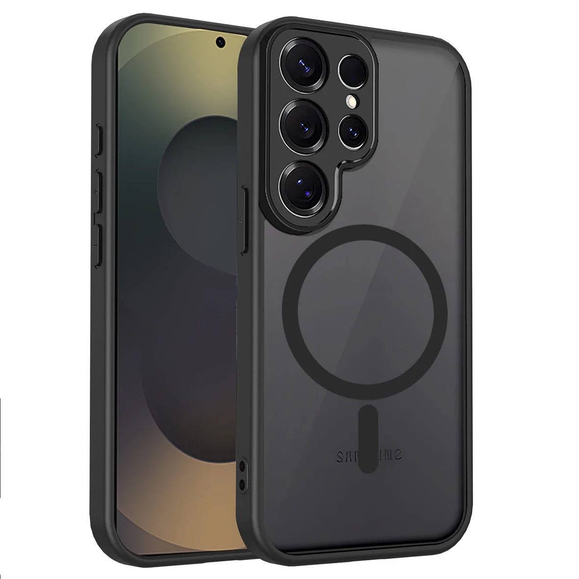 Coque pour Samsung Galaxy S25 S24 S23 S22 Ultra PLus S25FE S25Edge S24FE, mat, givré, transparent, antichoc, magnétique, Magsafe