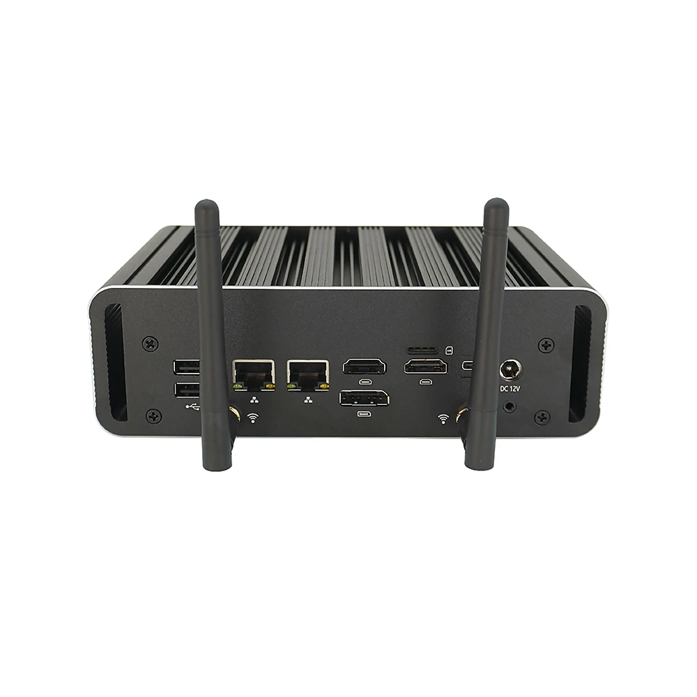 Newest Nettop Mini PC Barebone N100 Quad Core DDR5 4800MHz M.2 NVMe Dual Lan 2 Com USB-C 4K Display With SIM 4G/5G Mini PC N100