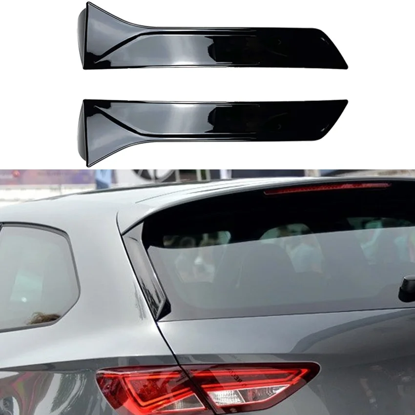 

Car Window Trim Lip Spoiler For Seat Leon 5F FR Mk3 MK3.5 5Door Rear Roof Wing Side Edge Tail Flap Rear Trunk Window Spoiler Lip