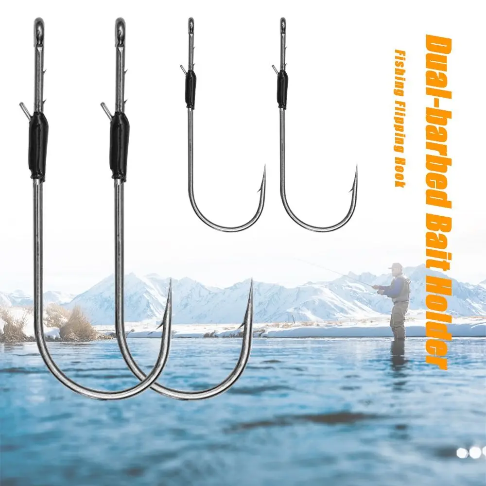 

Держатель для приманки из углеродистой стали с двумя колючками, крючок для червей, черный никелевый держатель для приманки, рыболовный переворачивающийся крючок, мягкая приманка Neko Rig