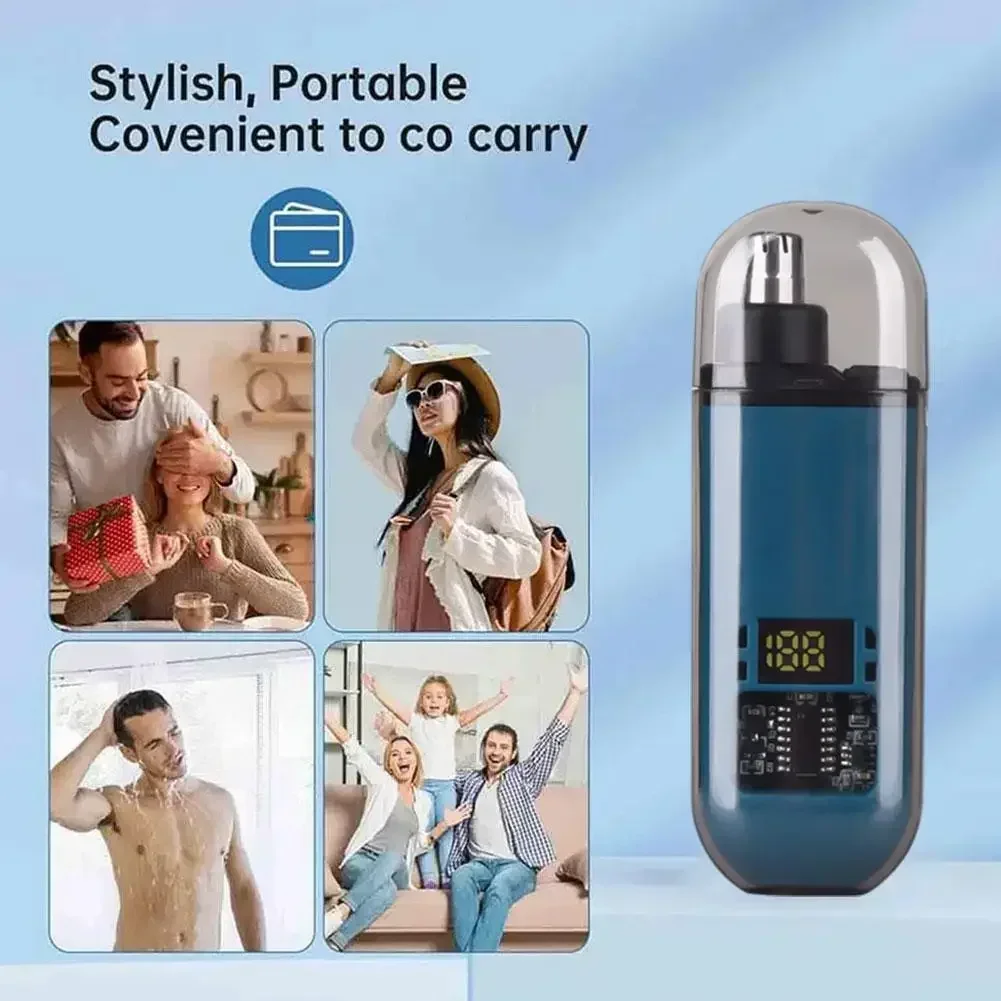 2 In 1 Electric Portable Ear And Nose Hair Trimmer Clipper 2026 Professional Painless Portable Eyebrow For Men nose hair