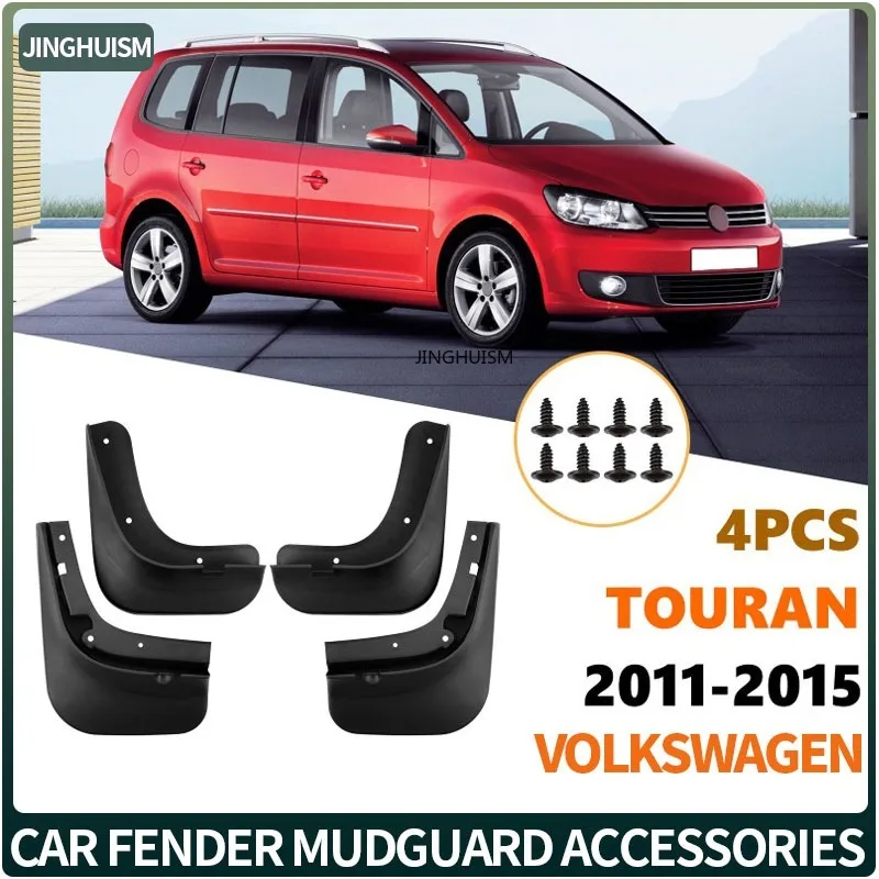 

Mudguards Car Accessories Mud Flaps For VW Volkswagen Touran 2011-2015 Models Exterior Upgrade Black For Fender For Protection
