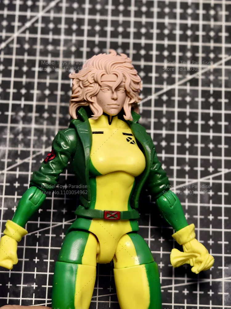 Cabeza de modelo blanco sin pintar a escala 1/12, cabeza de superhéroe Rogue mutante, esculpida, se ajusta al cuerpo de figura de acción de mujer soldado de MEZCO SHF de 6 pulgadas ML