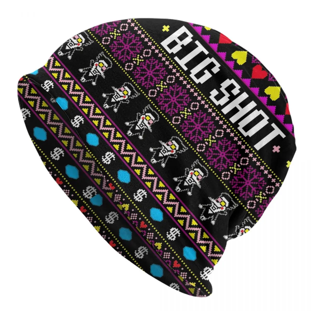 Spamton's BIG SHOT Kromer Krismas Deltarune Bonnet Hat Fashion Outdoor Skullies Beanies Hats Unisex Warm Head Wrap Cap