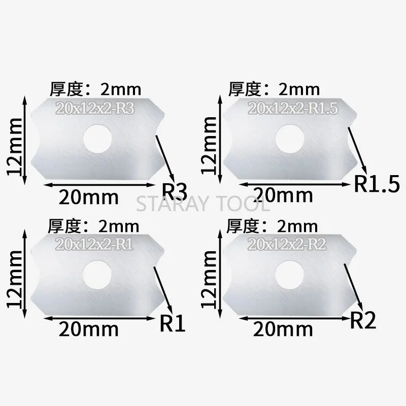 

Edge Banding Machine Scraper Blades 20x12x2 Milling Cutter Finishing Knife Woodworking Machine Accessories 10Pcs