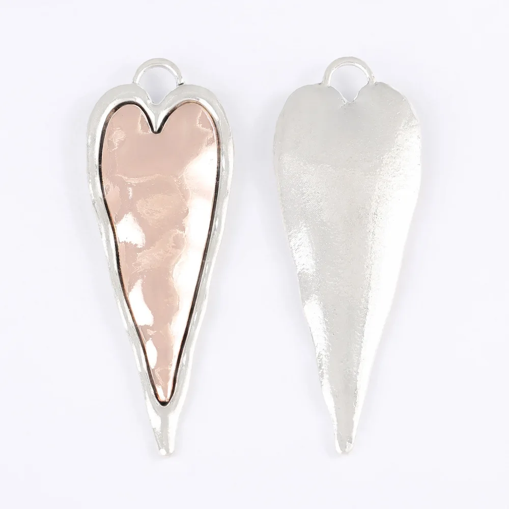Elegant and niche high-end alloy DIY jewelry accessories, heart-shaped ornaments, sweater chains, beach chains, personalized