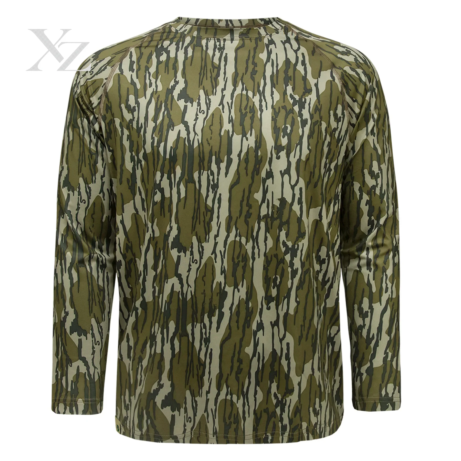 Premium 3D Camouflage Graphic Men's Long Sleeve T-Shirt – Mossy Oak Outdoor Crew Neck Top, Fashion Cool Daily Summer Clothing
