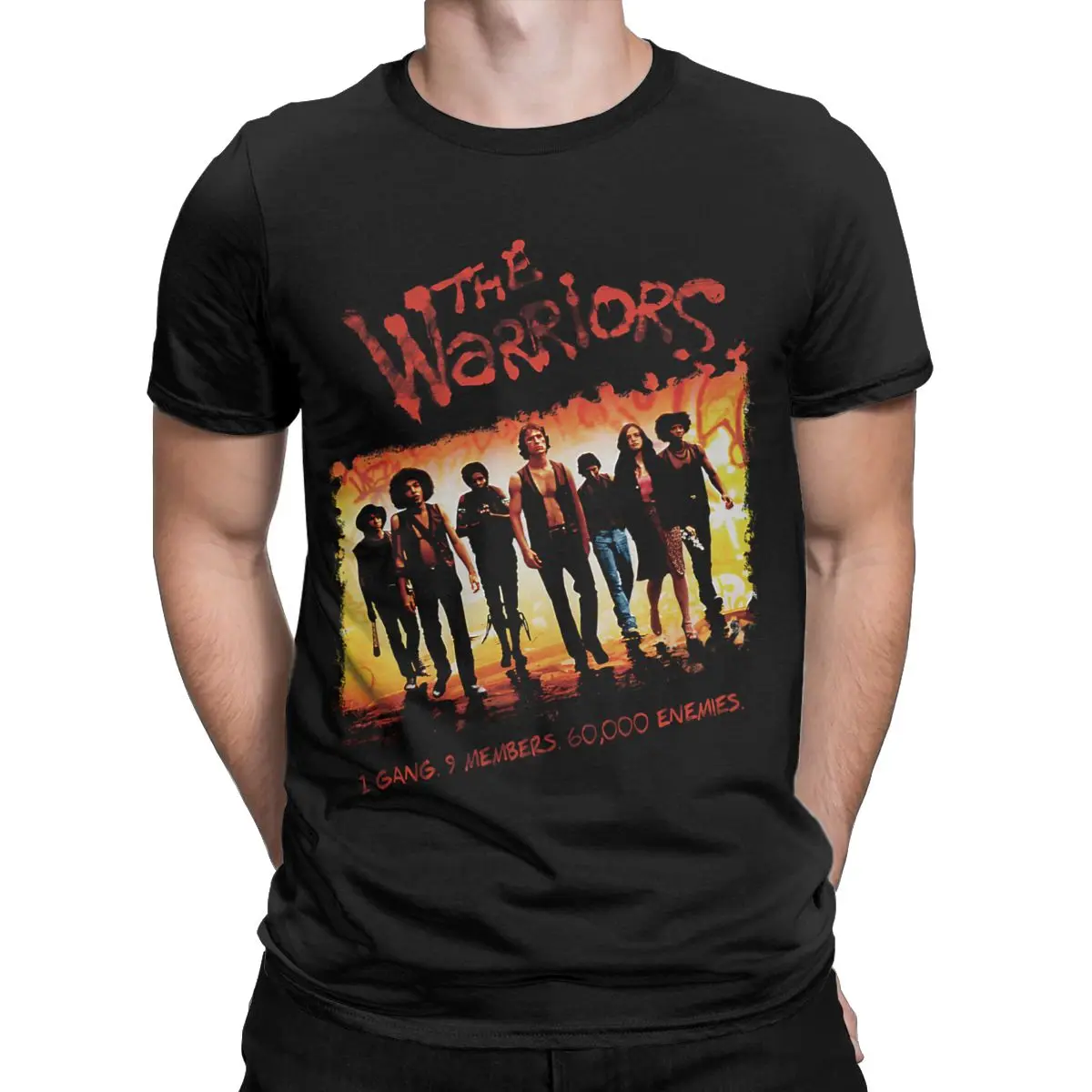 Novelty The Warriors One Gang T-Shirt for Men Crewneck Pure Cotton T Shirts Short Sleeve Tees Graphic Tops